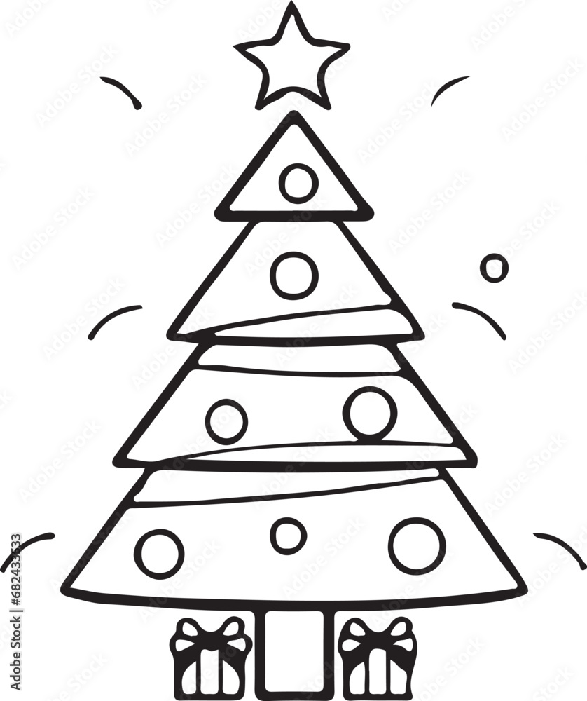 Christmas tree vector icon Christmas tree vector icon