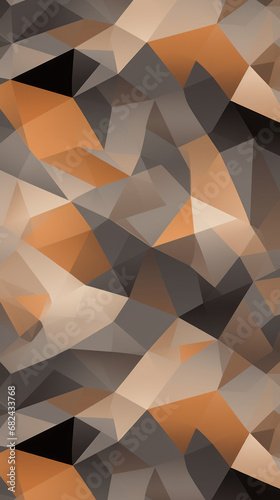 A camouflage pattern with triangles in shades of grey and brown