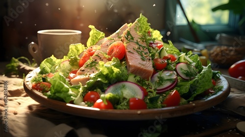 Tuna Salad, a refreshing medley of tuna, crisp veggies, and creamy dressing.