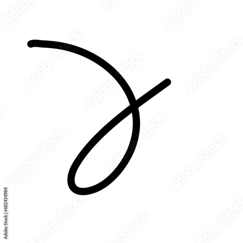 Random Line Curve. Abstract Black Line Curve. Hand Drawn Line. Childern Drawing Style. Line Design Element. Svg File