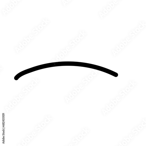 Random Line Curve. Abstract Black Line Curve. Hand Drawn Line. Childern Drawing Style. Line Design Element. Svg File