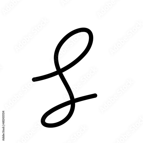 Random Line Curve. Abstract Black Line Curve. Hand Drawn Line. Childern Drawing Style. Line Design Element. Svg File