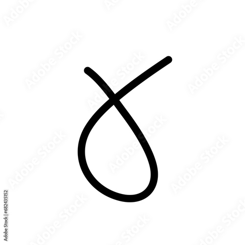Random Line Curve. Abstract Black Line Curve. Hand Drawn Line. Childern Drawing Style. Line Design Element. Svg File