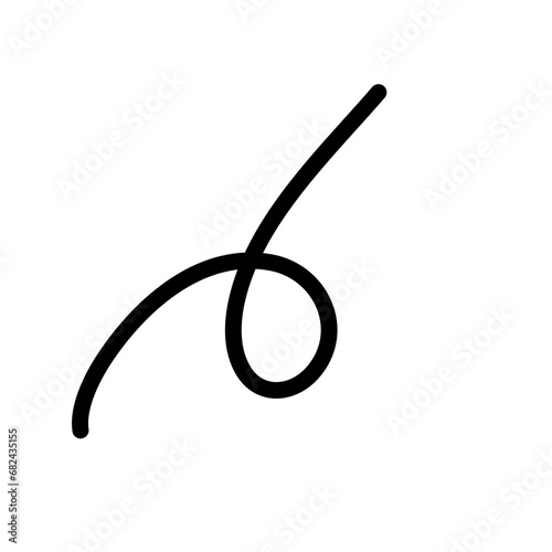 Random Line Curve. Abstract Black Line Curve. Hand Drawn Line. Childern Drawing Style. Line Design Element. Svg File