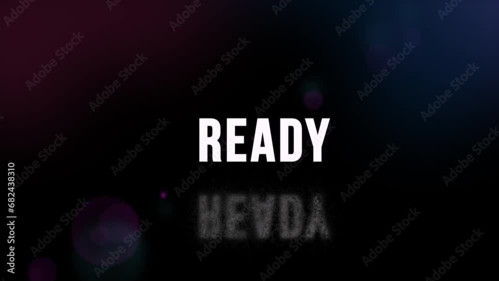 Are You Ready glitch text effect animation video. 4k motion Graphics Are You Ready glitch text effect animation video. 4k motion Graphics