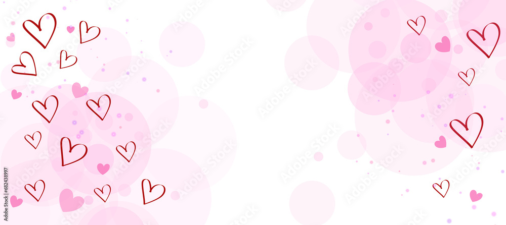 Valentine's Day card design, isolated on transparent background.