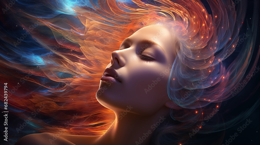 Neural Waves Unleashed: Illustrate the release of neural waves, resembling a powerful force emanating from the mind and shaping the reality around it Neural Waves Unleashed: Illustrate the release of neural waves, resembling a powerful force emanating from the mind and shaping the reality around it