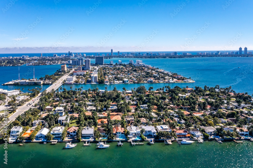 Miami Florida aerial views.