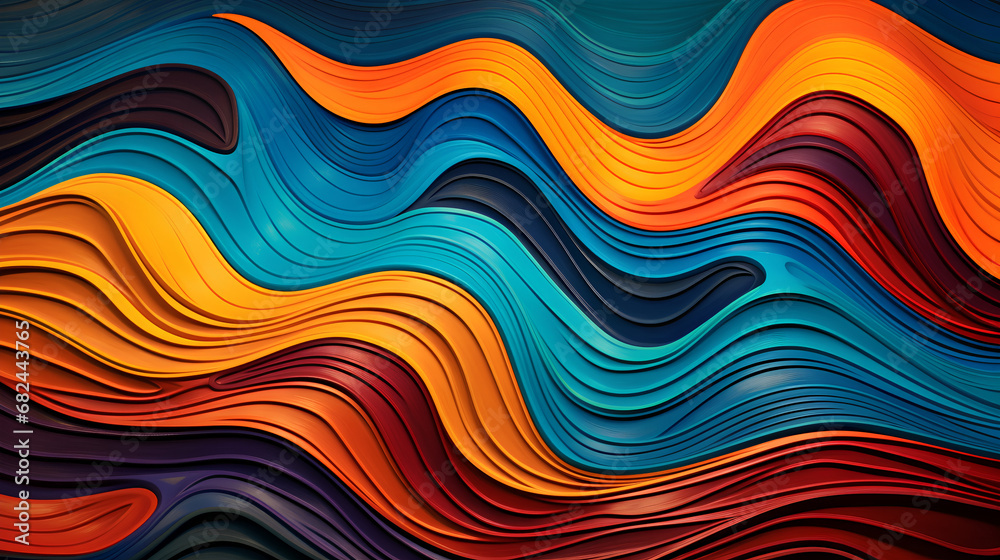 A colorful textured fabrics waving in the wind, with dynamic waves. Background A colorful textured fabrics waving in the wind, with dynamic waves. Background