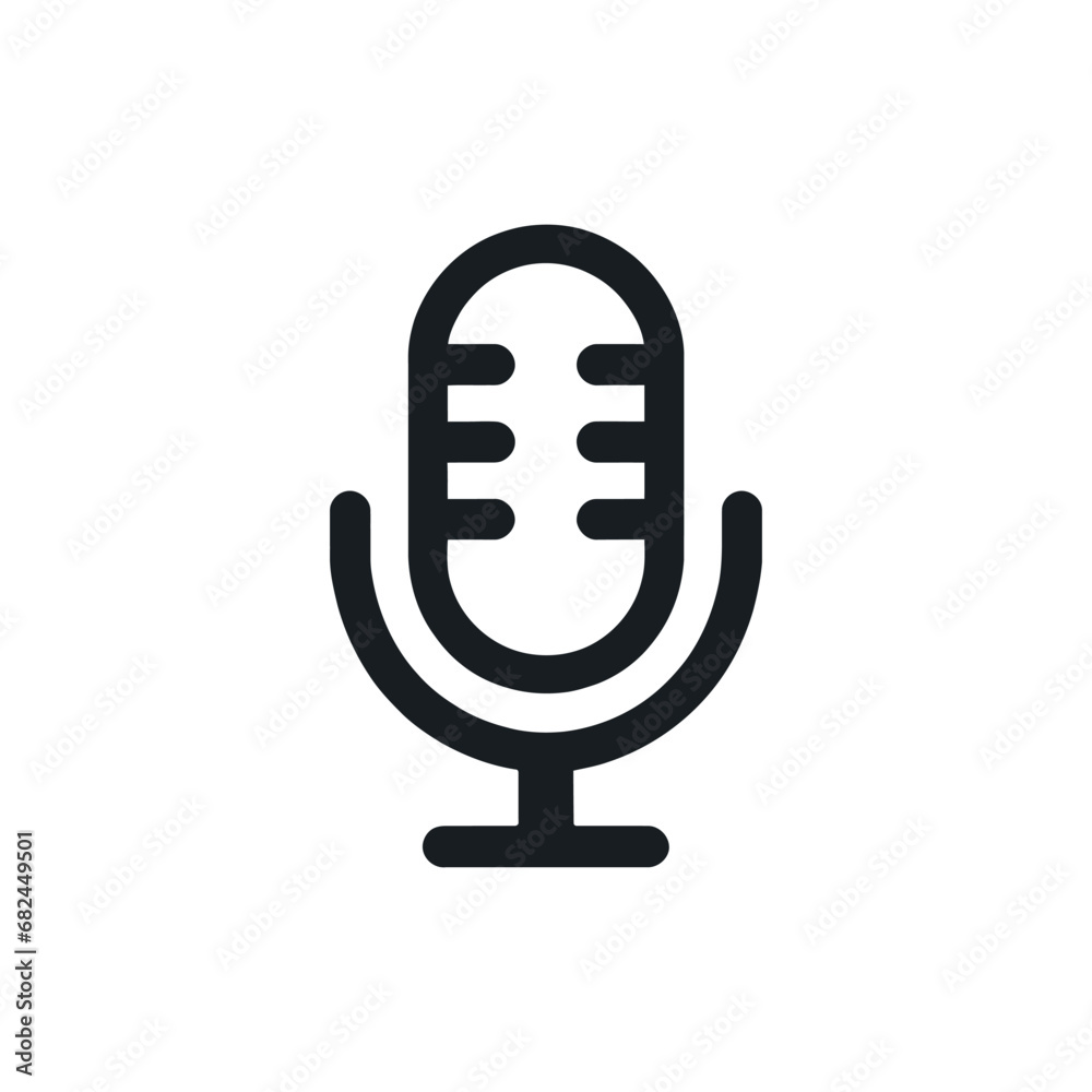 microphone linear icon isolated. Vector illustration microphone linear icon isolated. Vector illustration