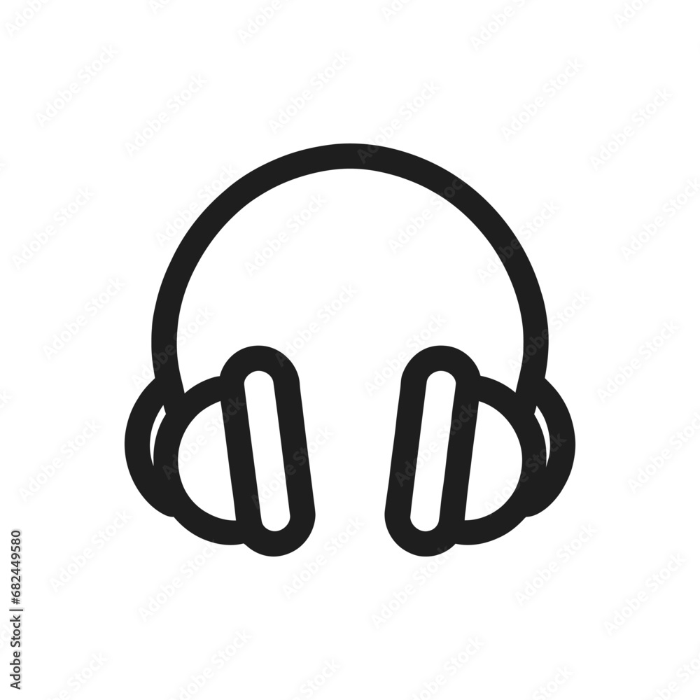 Headphones earphones flat icon. Vector illustration Headphones earphones flat icon. Vector illustration