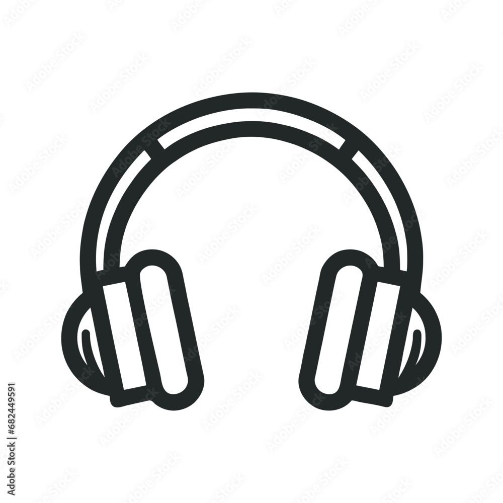 Headphones earphones flat icon. Vector illustration Headphones earphones flat icon. Vector illustration