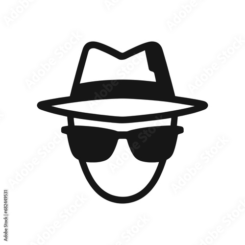 Anonymous person line icon isolated. Vector illustration