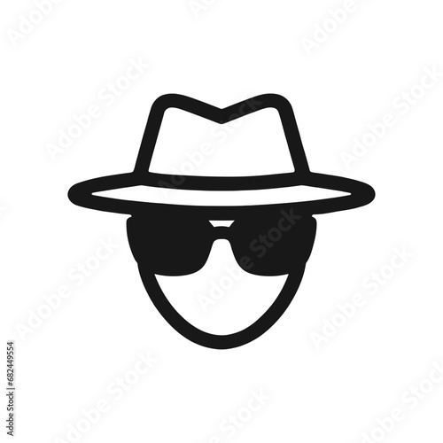 Anonymous person line icon isolated. Vector illustration