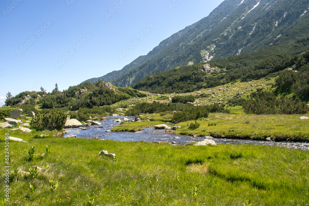 Landscape near Muratovo lake at Pirin Mountain, Bulgaria