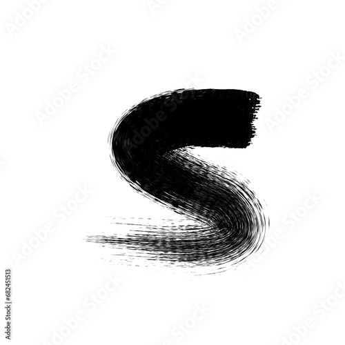Black Ink Brush Stroke. Abstract Ink. Abstract Stroke. Ink Icon. Hand Drawn Ink Stroke. Ink Stroke Design Element Eps File Editable Color