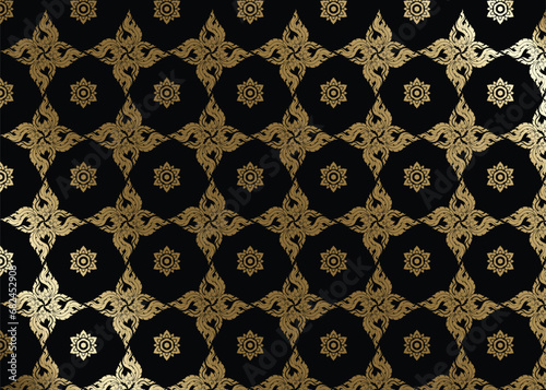 Background elegant creative thai pattern modern.