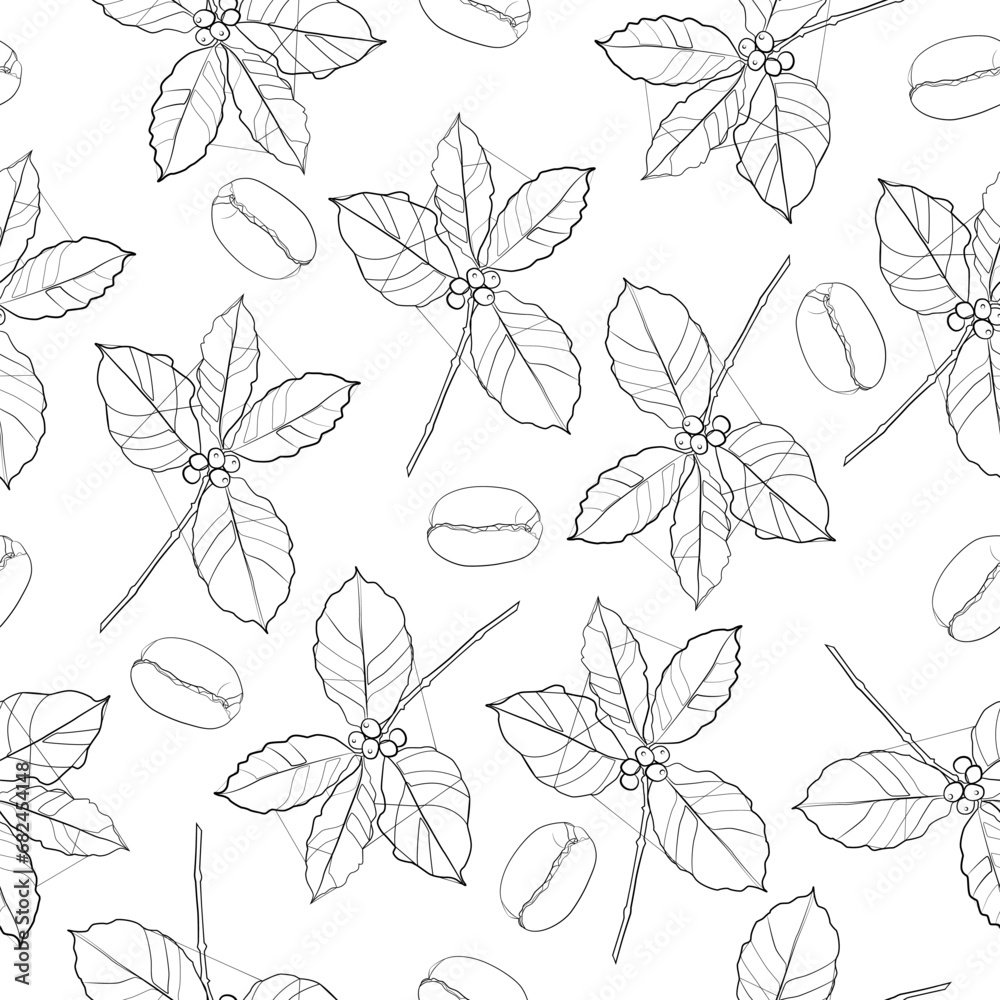 Pattern. Modern vector design for drawing in one line.