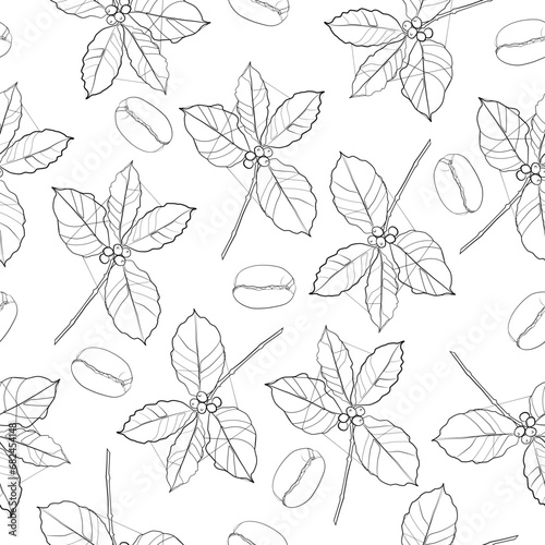 Pattern. Modern vector design for drawing in one line.