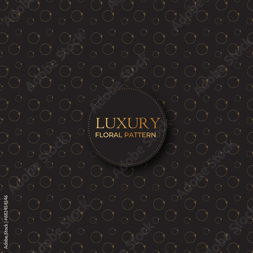 Luxury golden and black vector pattern.new simple round folower pattern.