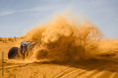 sand dune bashing offroad. utv rally buggy