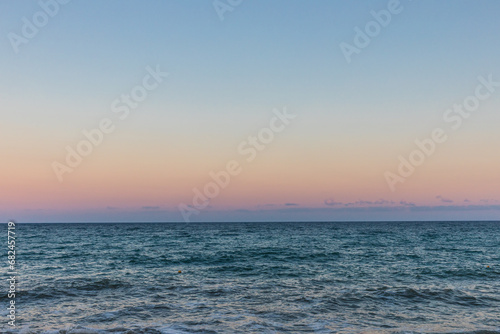 Black Sea beach on the embankment in Alushta  Crimea