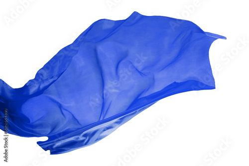 blue Fabric isolated on white background. Falling Fabric PNG. Flying Fabric PNG. , blue glove isolated on white