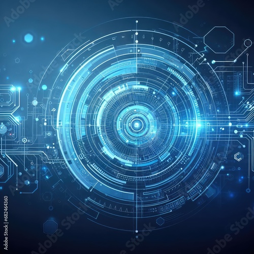 network connection technology and artificial intelligence background 