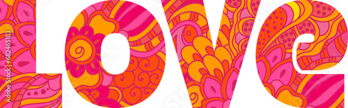 Love. 60's style word design