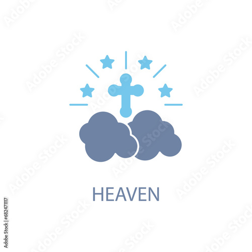Heaven concept line icon. Simple element illustration. Heaven concept outline symbol design.