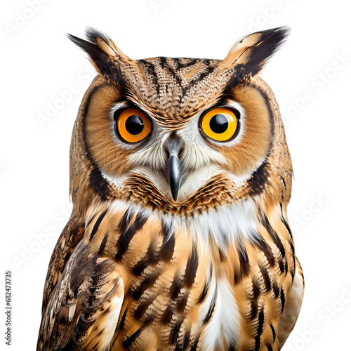 Majestic Owl on Transparent background