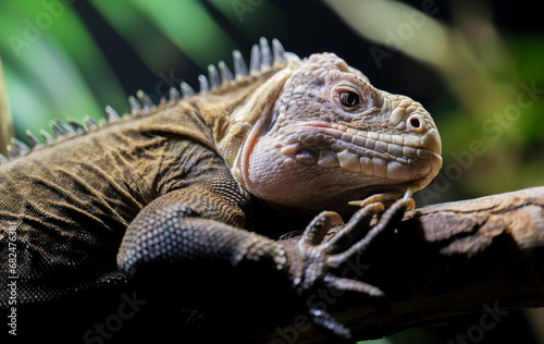 Detail of the Lesser Antillean iguana © Denis