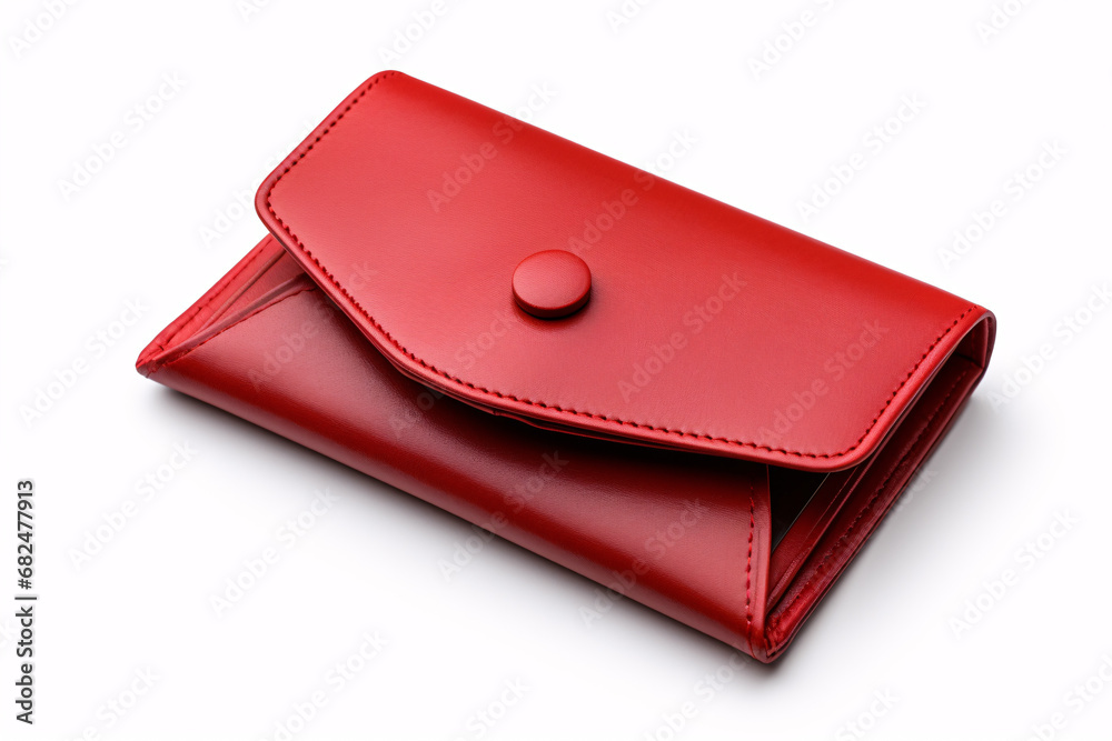 An open, empty, charge wallet lying isolated on a white background. An open, empty, charge wallet lying isolated on a white background.
