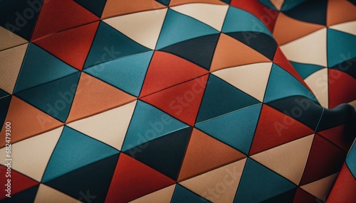 A Vibrant Kaleidoscope of Red, Blue, and Orange Patterns