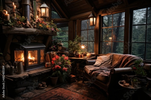Cozy Cabin Retreats - Generative AI © Sidewaypics