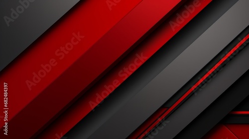 A corporate-themed design featuring a contrasted red, black, and gray background, employing vector graphics for an impactful visual representation.