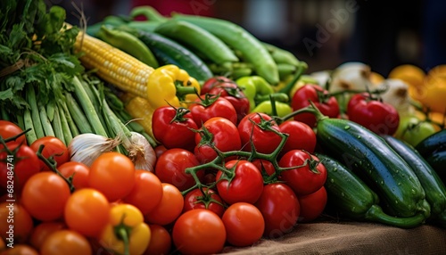 A Bounty of Colorful and Nutritious Vegetables Adorn a Spacious Table