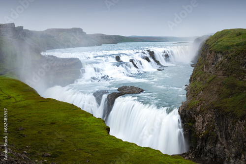 The Majestic Waterfall of Gullfoss  Iceland