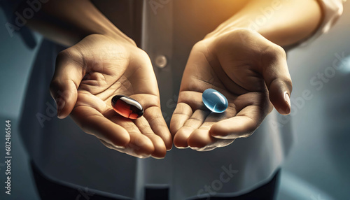 Red pill or blue pill photo