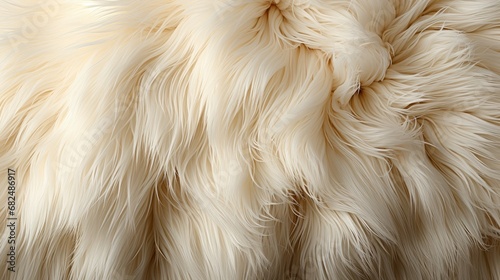 background texture of animal fluffy white fur photo