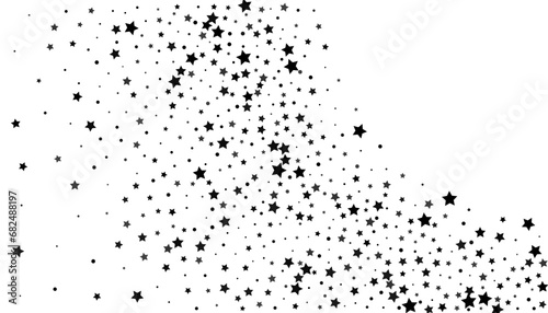 Shooting stars confetti. Black, white colors. Festive background. Abstract texture on a white background. Design element. Vector illustration, eps 10. photo