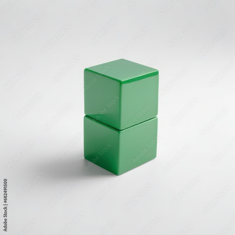 3d green cube 3d green cube