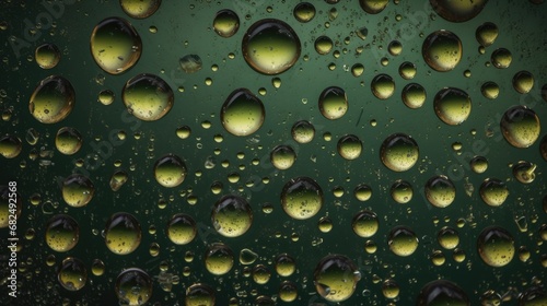 drops of water on the glass surface. Droplet of liquid flowing down on glass surface background