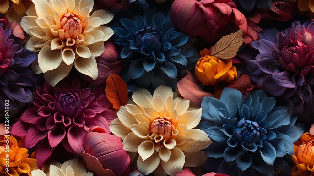 Autumn Flower Repeat Seamless Pattern Autumn Flower Repeat Seamless Pattern
