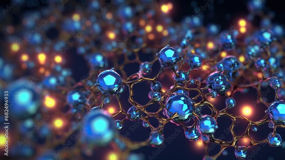 Texture of an atomic biological molecule. structure molecule background. Molecular DNA multicolored colorful colors Texture of an atomic biological molecule. structure molecule background. Molecular DNA multicolored colorful colors