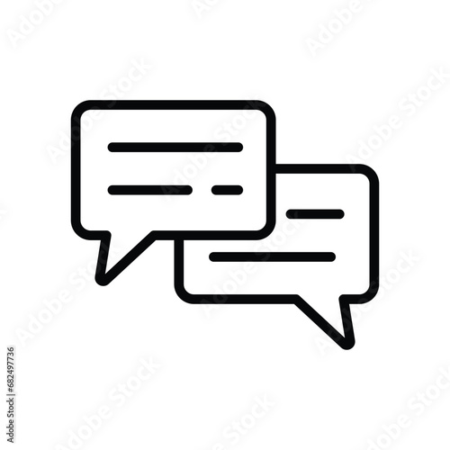 Online Chat icon isolate white background vector stock illustration.