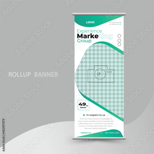 Free vector professional roll up stand template design