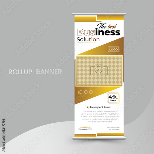 Free vector professional roll up stand template design