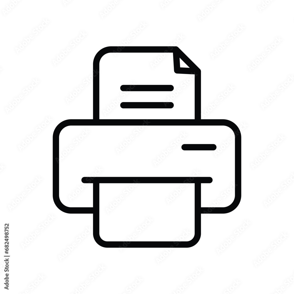 Printer Fax icon isolate white background vector stock illustration. Printer Fax icon isolate white background vector stock illustration.