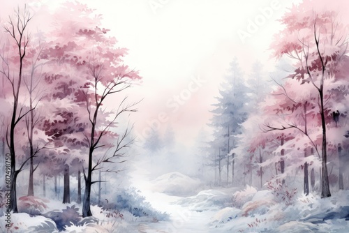 Winter Foggy Forests - Generative AI © Sidewaypics